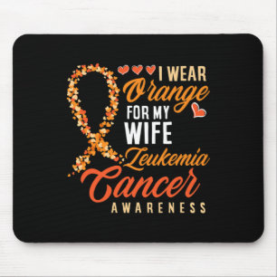 Ich trage Orange für meine Ehefrau Leukämie Krebse Mousepad