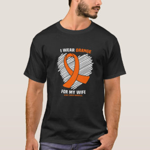 Ich trage Orange für meine Ehefrau Nierenkrebsbewu T-Shirt