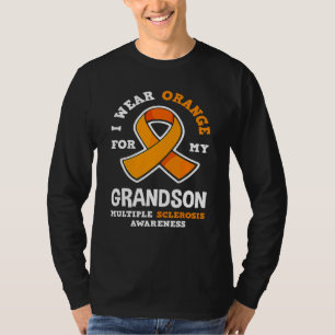 Ich trage Orange für meine Enkel Multiple Scelrose T-Shirt