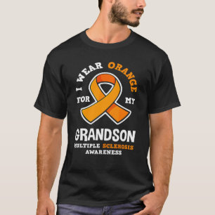 Ich trage Orange für meine Enkel Multiple Scelrose T-Shirt