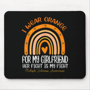 Ich trage Orange für meine Freundin Multiple Skler Mousepad