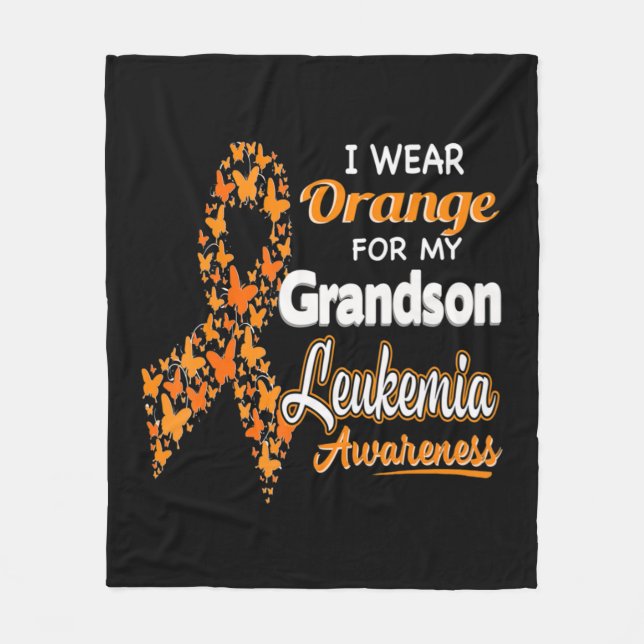 Ich trage Orange für meine Großmutter Leukämie Bew Fleecedecke (Vorderseite)