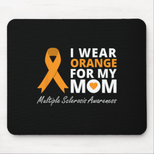 Ich trage Orange für meine Mama Frau Awareness Rib Mousepad