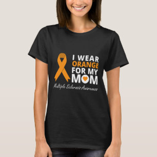 Ich trage Orange für meine Mama Frau Awareness Rib T-Shirt