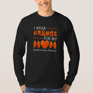 Ich trage Orange für meine Mama Frau Awareness Rib T-Shirt