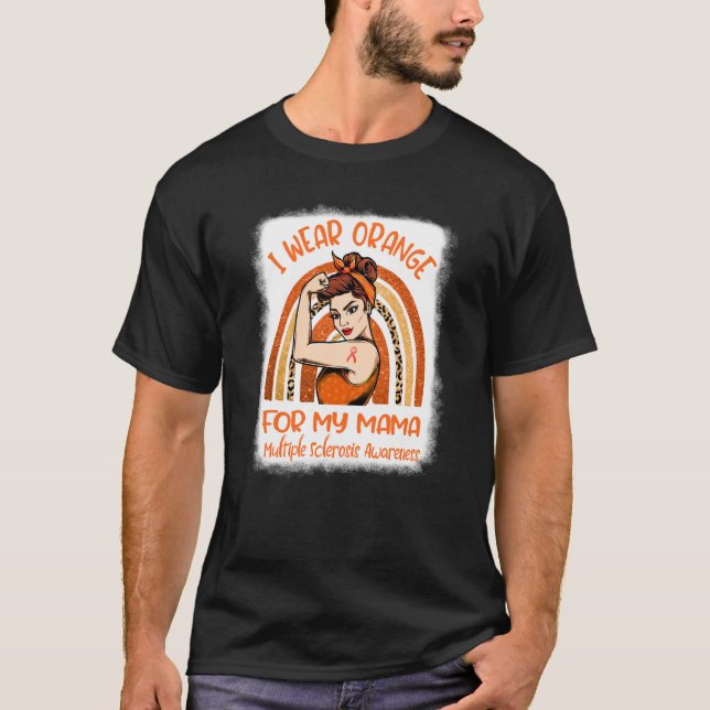 Ich trage Orange für meine Mama-Mama Multiple Skle T-Shirt (Vorderseite)