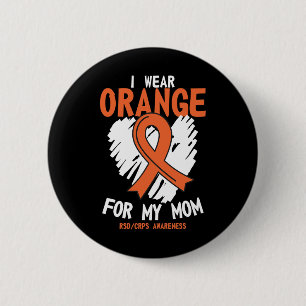 Ich trage Orange für meine Mama RSD-Crps Unterstüt Button