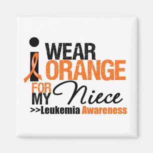 Ich trage Orange für meine Nichte Magnet