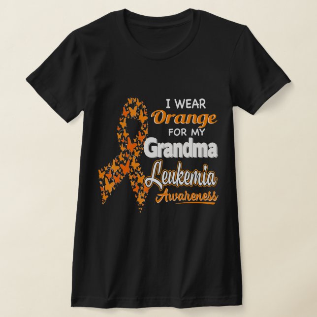 Ich trage Orange für meine Oma Leukämie Bewusstsei T-Shirt (Ablage )