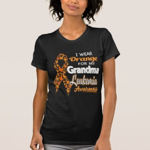 Ich trage Orange für meine Oma Leukämie Bewusstsei T-Shirt