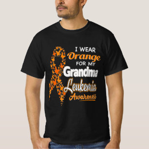 Ich trage Orange für meine Oma Leukämie Bewusstsei T-Shirt