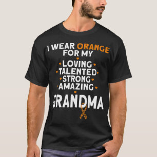 Ich trage Orange für meine Oma Leukämie Bewusstsei T-Shirt