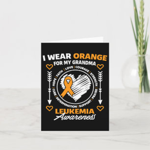 Ich trage Orange für meine Oma Nana Karte