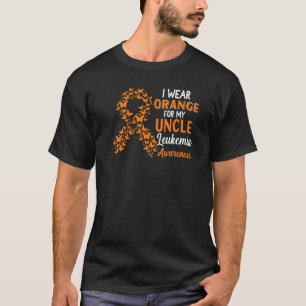 Ich trage Orange für meine Onkel Leukämie Bewussts T-Shirt