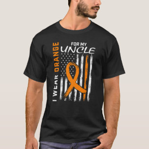 Ich trage Orange für meine Onkel-Multipler Skleros T-Shirt