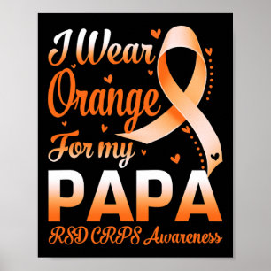 Ich trage Orange für meine Papa Rsd Crps Sensibili Poster