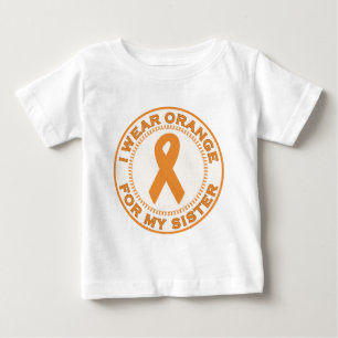 Ich trage Orange für meine Schwester Baby T-shirt