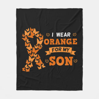 Ich trage Orange für meine Sondenleukämie Fleecedecke