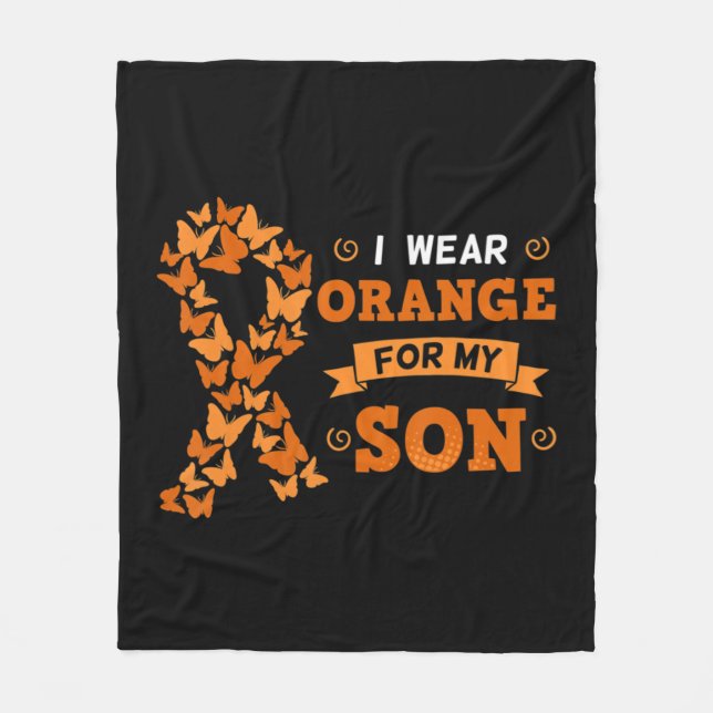 Ich trage Orange für meine Sondenleukämie Fleecedecke (Vorderseite)