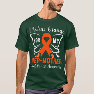 Ich trage Orange für meine Step Mother Familie T-Shirt