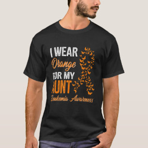 Ich trage Orange für meine Tante Leukämie Awarenes T-Shirt