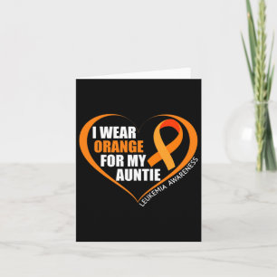 Ich trage Orange für meine Tante Leukämie Bewussts Karte