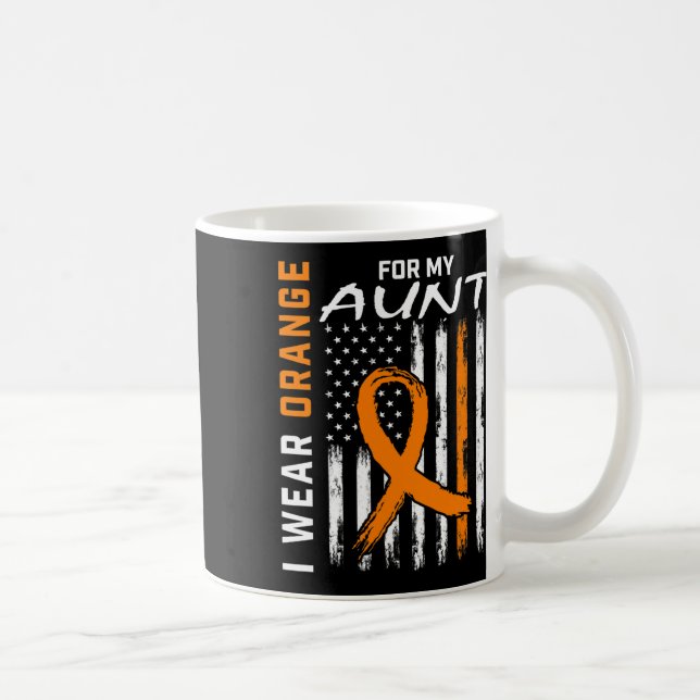 Ich trage Orange für meine Tante Multipler Skleros Kaffeetasse (Rechts)
