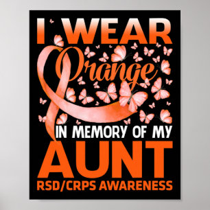 Ich trage Orange für meine Tante Rsd Crps Sensibil Poster