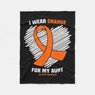 Ich trage Orange für meine Tante Rsdcrps Bewusstse Fleecedecke