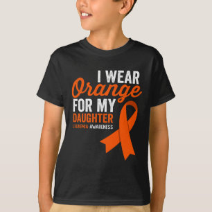Ich trage Orange für meine Tochter Leukämie Warrio T-Shirt