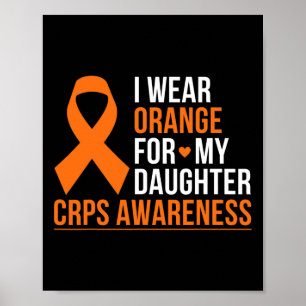 Ich trage Orange für meine Tochter Rsd Crps Awaren Poster
