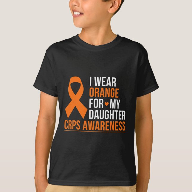 Ich trage Orange für meine Tochter Rsd Crps Awaren T-Shirt (Vorderseite)