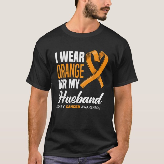Ich trage Orange für meine Unterstützung von Niere T-Shirt (Vorderseite)