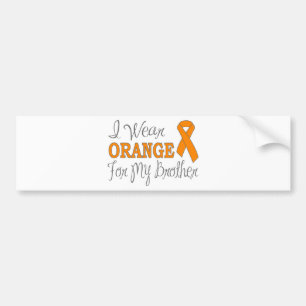 Ich trage Orange für meinen Bruder (orange Band) Autoaufkleber