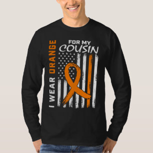 Ich trage Orange für meinen Cousin Leukämie Bewuss T-Shirt