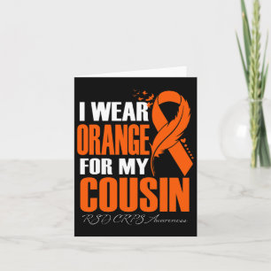 Ich trage Orange für meinen Cousin Rsd Crps Sensib Karte