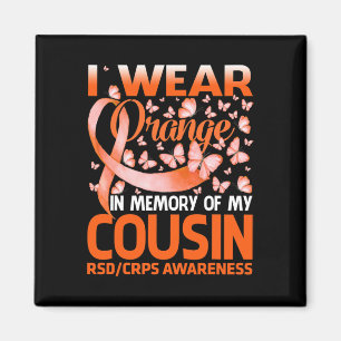 Ich trage Orange für meinen Cousin RSSd Crps Bewus Magnet