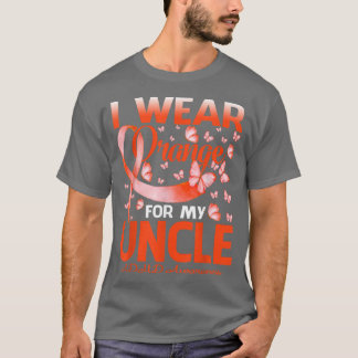 Ich trage Orange für meinen Onkel ADHS Awareness B T-Shirt