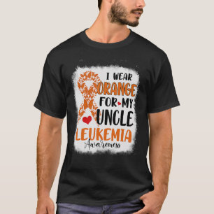 Ich trage Orange für meinen Onkel Leukämie Awarene T-Shirt