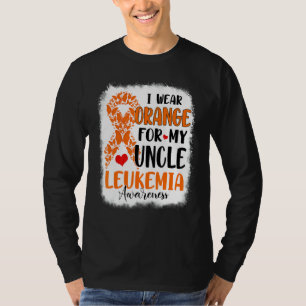 Ich trage Orange für meinen Onkel Leukämie-Bewusst T-Shirt