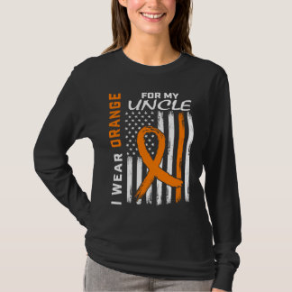 Ich trage Orange für meinen Onkel Multiple Skleros T-Shirt