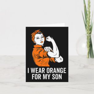 Ich trage Orange für meinen Sohn Leukämie Aufkläru Karte