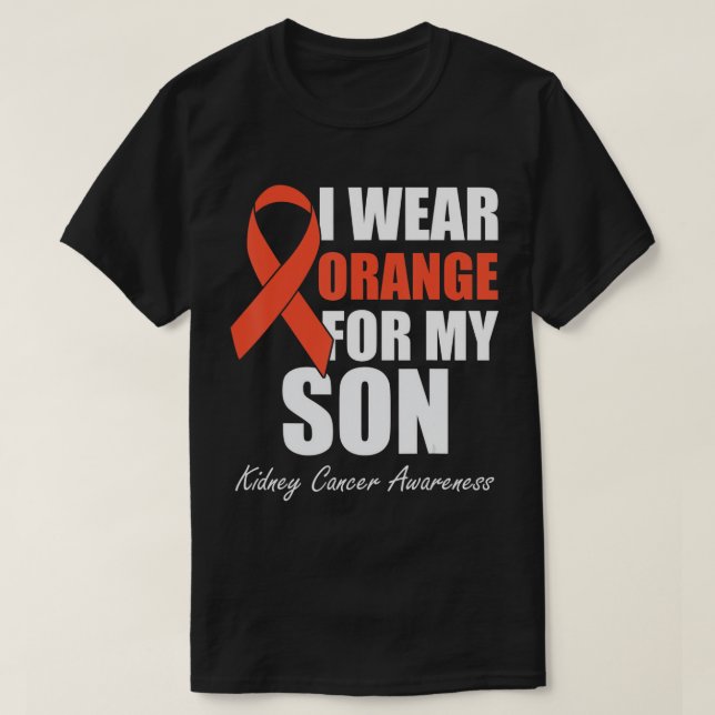 Ich trage Orange für meinen Sohn Nierenkrebs T-Shirt (Design vorne)