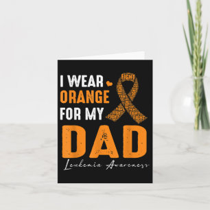 Ich trage Orange für meinen Vater Leukämie Krebs M Karte
