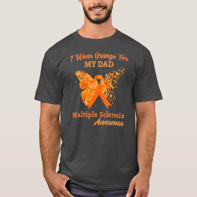 Ich trage Orange für meinen Vater Multiple Skleros T-Shirt (Vorderseite)