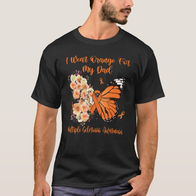 Ich trage Orange für meinen Vater Multiple Skleros T-Shirt (Vorderseite)
