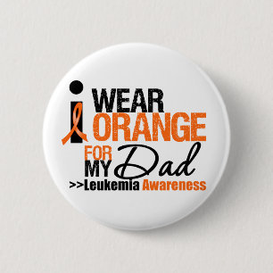 Ich trage Orange für meinen Vati Button