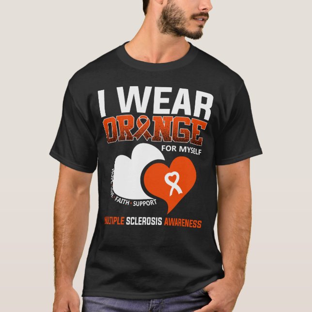 Ich trage Orange für mich selbst Multiple Sklerose T-Shirt (Vorderseite)