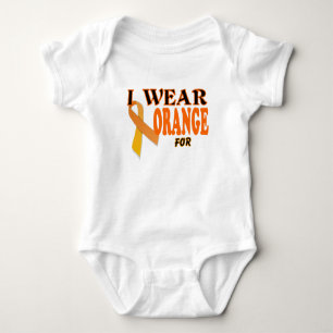 Ich trage Orange für Nieren-Krebsbewusstsein Baby Strampler