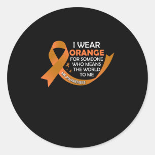 Ich trage Orange im März MS Bewusstsein Runder Aufkleber